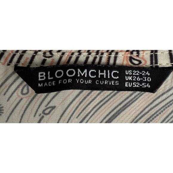 Bloomchic Bandana BohoTassel Trim Elastic Waist Kaftan Dress size 22 - Picture 8 of 9